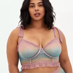 Torrid bra Heart Mesh Ruffle Underwire Bra się 5 new